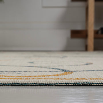 Danae Classic Cottage Filigree Scroll Reversible Machine-Washable Indoor/Outdoor Area Rug